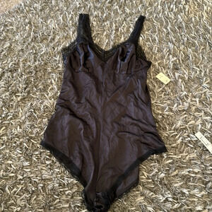 Vintage new with tags night romper slip by Jenelle of California size 32 black